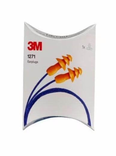 3M™ 1271 İpli Tekrar Kullanılabilir Karton Kutulu Kulak Tıkacı Snr = 25 Db (1 Adet)